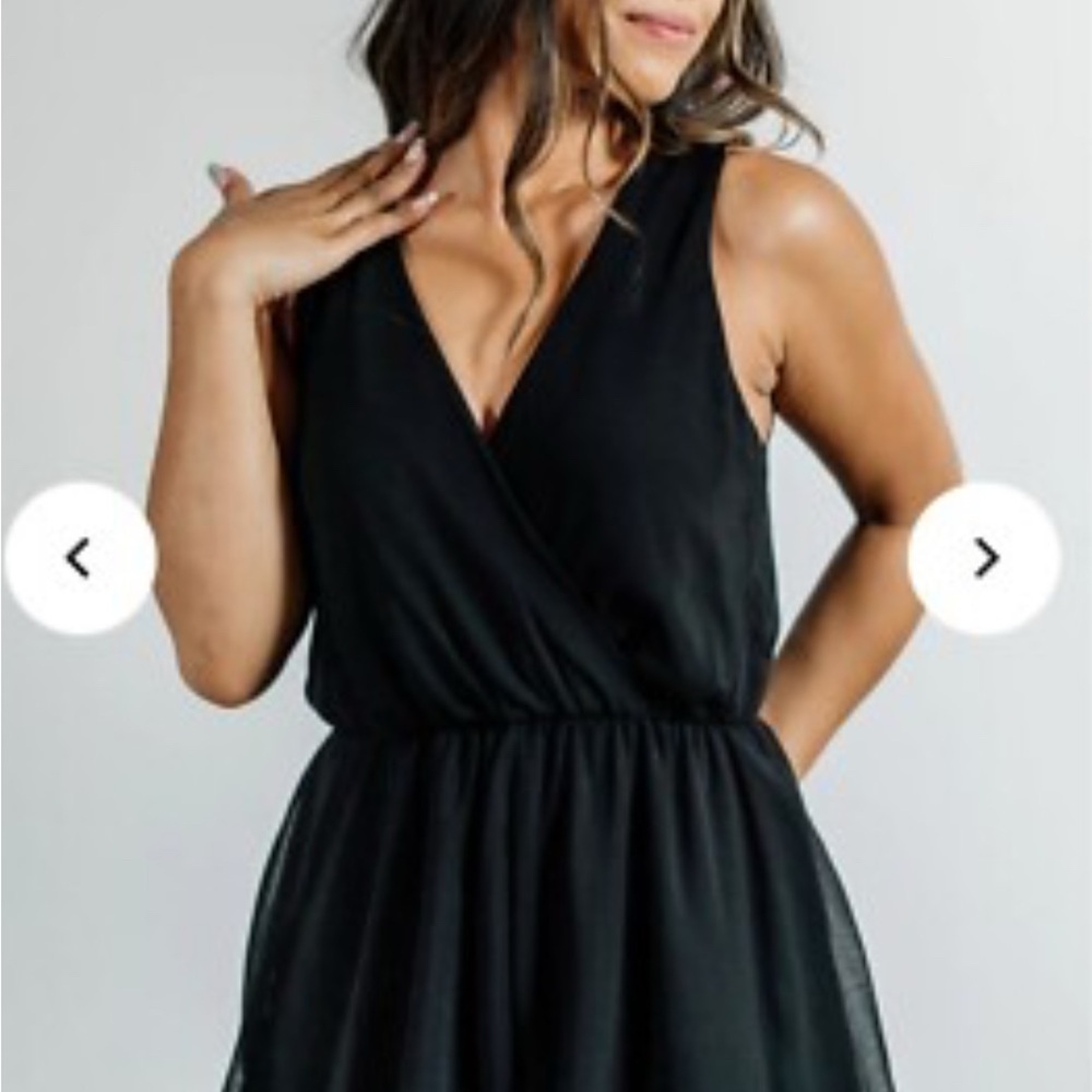 Astr The Label Black Chiffon Romper